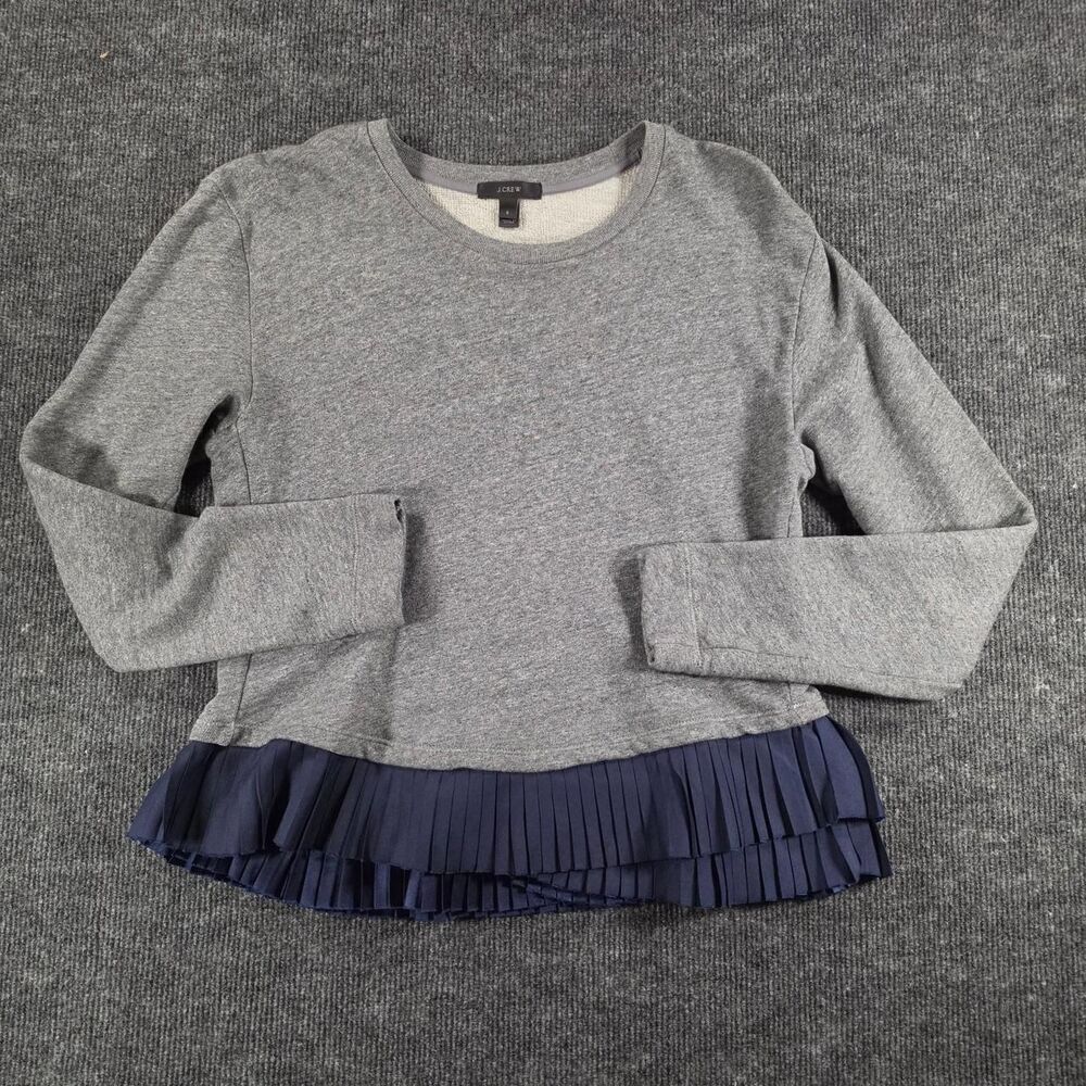 Jcrew Women's Grey and Blue Shirt